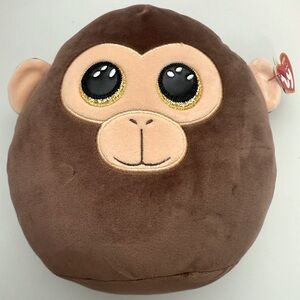 Ty Brown and Tan Monkey Plush NWT